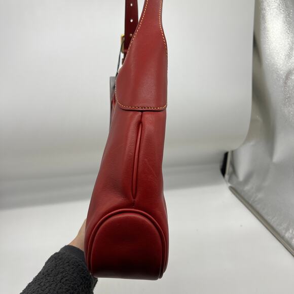 Dooney & Bourke Handbags Florentine Leather Crescent Hobo Bags Red - Picture 8 of 16